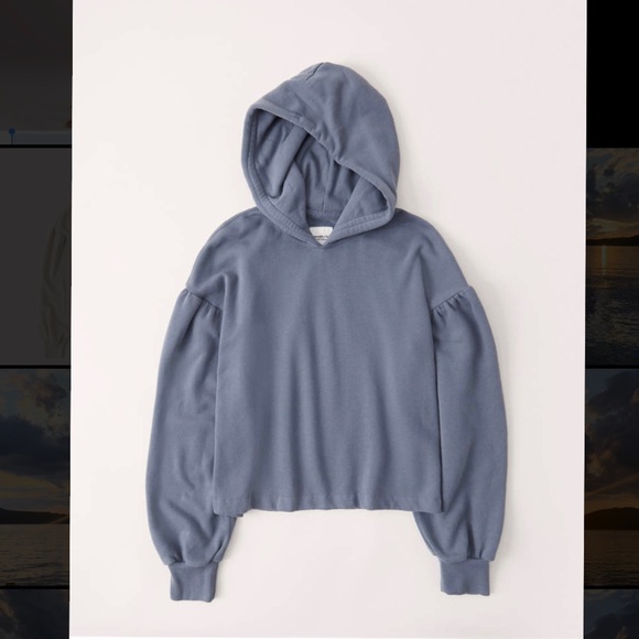 Abercrombie puff sleeve hoodie Clearance